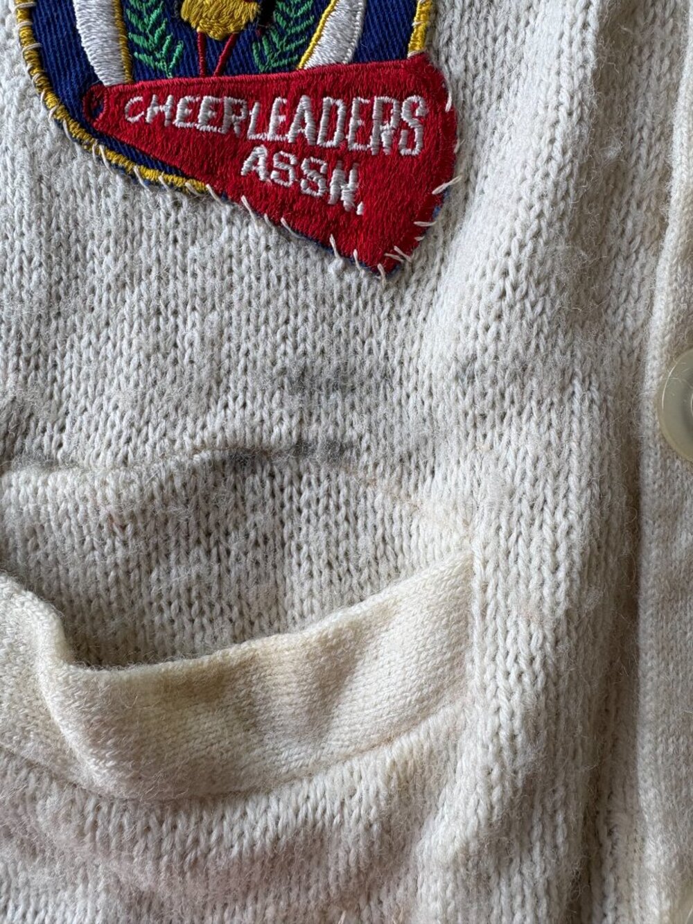 RARE 1950s Troy Cheerleader Cardigan Coquette Letterman VTG S - Picture 6 of 11